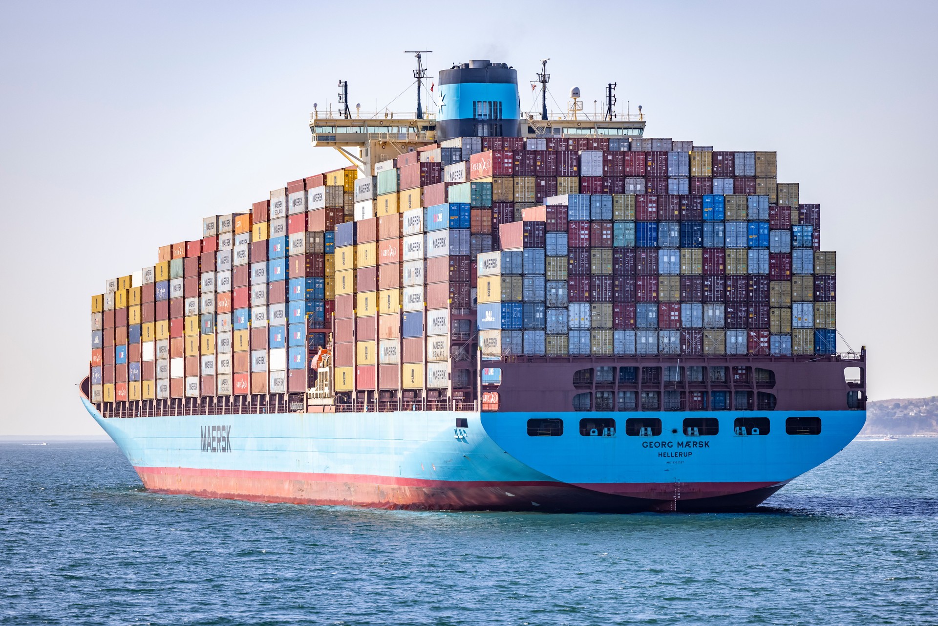 Container Ship at Port of Long Beach